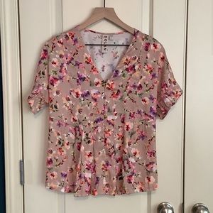 Anthropologie XS watercolor blouse
